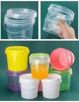 Harga Grosir Ember Cat Plastik Kosong 500ml PP Bulat Non-Toksik Ramah Lingkungan Aman untuk Makanan dengan Tutup Kedap Udara Wadah IML