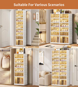 36 пар прозрачный ящик для хранения обуви Органайзер складной пластиковый шкаф для обуви - Product Image 6