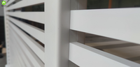 Panneau de clôture à persiennes en aluminium blanc enduit de poudre personnalisé