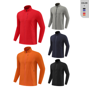 Ensemble de vêtements d'entraînement pour hommes, logo personnalisé, survêtement, pantalon de jogging en polyester et coton à coupe ajustée, à rayures - Product Image 2