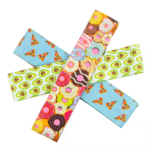 Fasce Elastiche Lunghe Personalizzate in Tessuto con Stampa Pizza e Avocado, Bande di Resistenza in Poliestere per Fitness ed Esercizi - Product Image 5