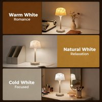 Éclairage d'ambiance romantique Saint Valentin Cadeau moderne Veilleuse LED Chambre Ondulation Lampe de table Éclairage intérieur intelligent