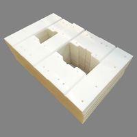 Matériau UHMWPE de pièce en plastique C4D personnalisé rond blanc pour l'industrie