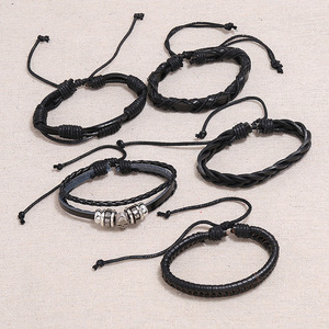 Vente en Gros Tendance Pas Cher Hommes Femmes Filles Bracelets en Cuir Bijoux - Product Image 4