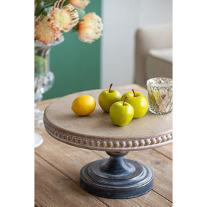 แท่นวางโต๊ะทำจากไม้ขนาด D14x7.5นิ้วพร้อมขอบลูกปัด - Product Image 2