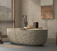 Baignoire ovale autoportante moderne en acrylique, baignoire de trempage, bain à remous personnalisé pour usage domestique et bain de bébé