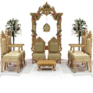 Ensemble de chaises Mandap pour cérémonie de mariage en plein air, chaises pour couple indien pour Mandap de mariage, chaises Mandap pour mariée et marié pour mariage hindou, Royaume-Uni - Product Image 2