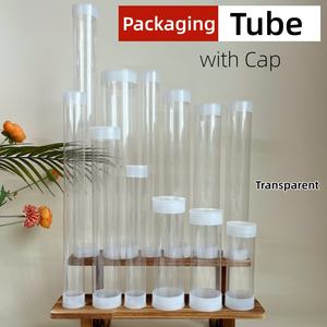 <span class=keywords><strong>Tube</strong></span> d'emballage pour PC à bas prix, <span class=keywords><strong>tube</strong></span> d'emballage transparent extrudé personnalisé, longueur de coupe avec bouchons pour le stockage de billes - Product Image 2