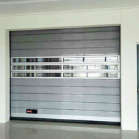 Porte à enroulement spirale à turbine haute vitesse personnalisée avec panneau en alliage d'aluminium isolé et électrique.