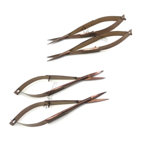 Ciseaux à ressort en acier inoxydable couleur or rose pour sourcils et cils, outil de beauté de précision, marque privée - Product Image 3