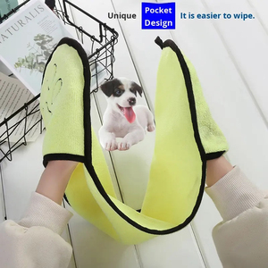 Wholesale Custom Microfiber Dog <b>Bath</b> Towel Super Soft Quick Dry Pockets Design Water Absorbent and Eco-Friendly for <b>Pets</b> - Product Image 3