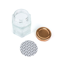 Logo personnalisé avec couvercle en bois bouteilles de stockage en verre cuisine ménage stockage carré 4oz 6oz 8oz pot à épices en verre avec couvercle en bambou