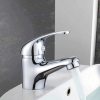 Robinet en laiton moderne à trou unique, beau et abordable, mélangeur d'eau chaude et froide de l'usine avec conception à poignée unique sans contact