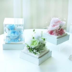 Arrangement <span class=keywords><strong>de</strong></span> fleurs éternelles Austin <span class=keywords><strong>Rose</strong></span> dans une boîte en acrylique, composition <span class=keywords><strong>florale</strong></span> mixte, <span class=keywords><strong>rose</strong></span> éternelle, hortensia, décoration d'intérieur, cadeau <span class=keywords><strong>de</strong></span> mariage - Product Image 2