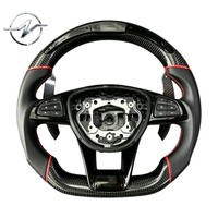 Volant sport à 3 branches multifonction avec écran LED en fibre de carbone et cuir pour Mercedes-Benz W205/W212/W213/W246 CLA/Classe E