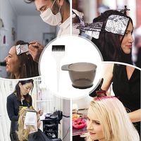Ensemble de brosse et de bol pour la coloration des cheveux en plastique de haute qualité, avec protège-oreilles, logo personnalisé, mélangeur de teinture pour cheveux, accessoires de coiffure pour salon