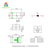 Luz Indicadora LED SMD 0603 0.06W Directo de Fábrica con 50000 Horas de Vida Útil, 2V, 2 Años de Garantía para Electrónica de Precisión