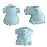 Moule pour pot de fleurs en forme d'éléphant pour béton, plâtre, plante succulente, vase pour cactus