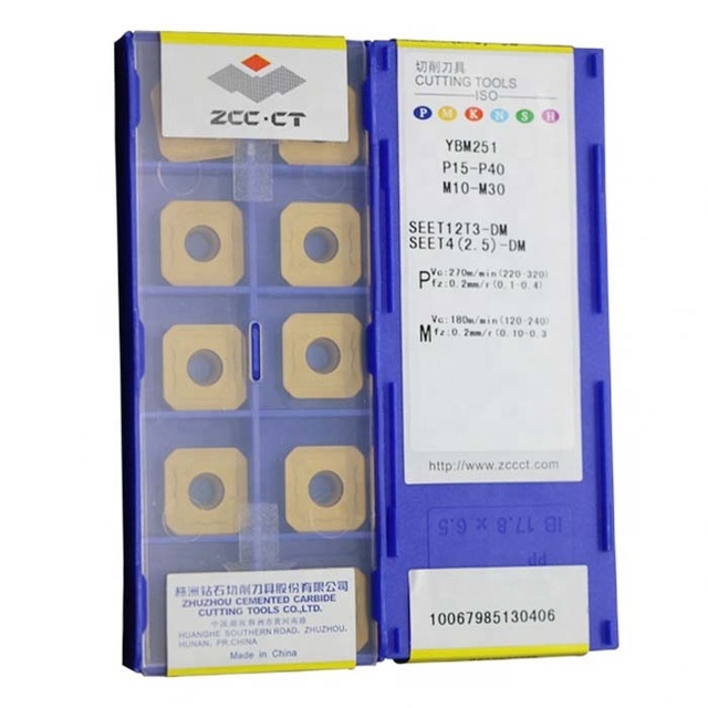 ZCC-CT Cutting Tool Tungsten Carbide Face Milling Insert SEET12T3-DM YBM251