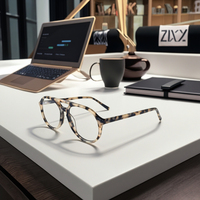2025 últimas gafas de diseñador redondas ópticas Unisex Marco de acetato de titanio de alta calidad estilo Retro de lujo Demi Color para lectura