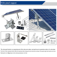 Supports de montage solaire PV en aluminium à pied en L Structure solaire sur le toit en métal anodisé avec toit en étain Soporte Pie En L Kits