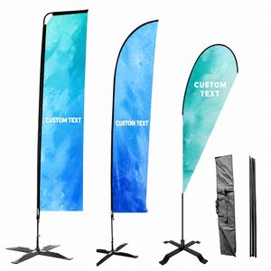 Bandera de Pluma para Publicidad Exterior, Bandera en Forma de Lágrima para Promoción Empresarial, Bandera de Playa con Impresión de Logotipo Personalizado - Product Image 1