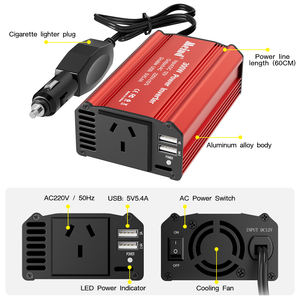 <span class=keywords><strong>Convertisseur</strong></span> de voiture 300w avec sortie USB Chargeur inverseur simple <span class=keywords><strong>12v</strong></span> DC vers <span class=keywords><strong>220v</strong></span> AC <span class=keywords><strong>Convertisseur</strong></span> d'alimentation <span class=keywords><strong>pour</strong></span> voiture <span class=keywords><strong>bateau</strong></span> camping - Product Image 5