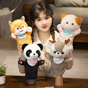 Marioneta de Mano de Peluche de 25 cm, Perro, Gato, Panda, Oveja, Burro, Ciervo, Animal, Divertido Peluche para Niños, Regalo Educativo - Product Image 6
