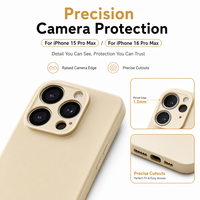 Casing HP Anti-Slip Matte Soft Touch Kustomisasi Pabrik untuk iPhone 16 15 Pro Max, Pelindung TPU Tipis