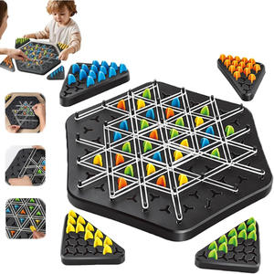 Juego de Mesa Multijugador de Triángulos Enlazados, Rompecabezas de Plástico para Niños y Adolescentes, Entrena el Pensamiento y la Competencia - Product Image 1