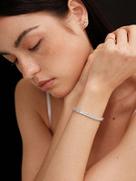 Bracelet chaîne tennis en argent sterling S925 avec diamants Moissanite certifiés GRA VVS1 2mm - 2.5mm