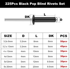 Kit d'assortiment de rivets à tête plate en aluminium de haute qualité, 6 tailles, 3,2 <span class=keywords><strong>mm</strong></span>, <span class=keywords><strong>4</strong></span> <span class=keywords><strong>mm</strong></span>, 5 <span class=keywords><strong>mm</strong></span>, qualité industrielle, tête plate, argenté, zingué - Product Image 3