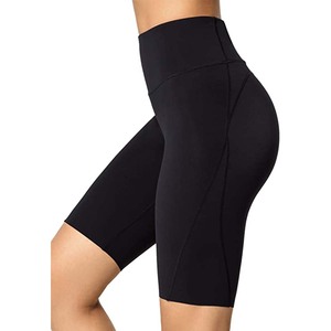 Pantalones cortos de motorista de alta calidad para mujer, mallas con bolsillos de cintura alta, Control de barriga, absorción de humedad, venta al por mayor, OEM - Product Image 1