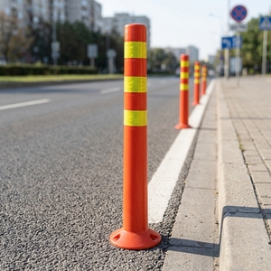 Poteau de signalisation routière pliable en plastique PU Showway 750 mm, réflecteur prismatique haute intensité, sans alimentation électrique, pour avertissement de circulation - Product Image 4
