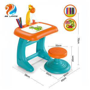 Детский Пластиковый проектор, обучающий стол, доска для рисования, стул, художественная живопись, Настольная игрушка - Product Image 2
