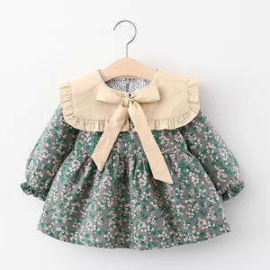 Vestido Casual de Algodón para Bebés, Personalizado, de Varias Capas, para Niñas, Manga Larga, Largo Midi, Lavable, al por Mayor - Product Image 2