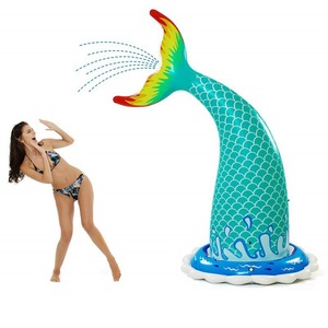 Mermaid Tail Water Spray Inflatable Toy 160cm Outdoor Play For Children PVC Material - Product Image 5