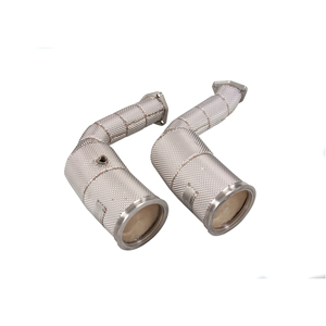 YT thép không gỉ miễn phí dòng chảy xuống ống cho <span class=keywords><strong>audi</strong></span> rsq8 4.0t spofrt xả downpipe lá chắn nhiệt hệ thống ống xả - Product Image 1