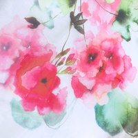 Tissu en organza à imprimé floral vintage à prix bas, fabriqué en Chine, pour robe
