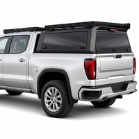 Ford F150 Raptor 6.5FT Chevy Silverado 6.6FT Camper Shell Truck Topper Canopy Hardtop en aluminium sans perçage pour benne longue, étanche