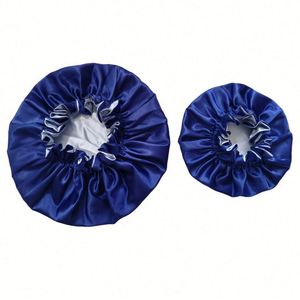Meilleures ventes : Ensemble bonnet de nuit en satin et foulards pour cheveux, collection Maman et Moi, avec logo personnalisé, bonnets en soie et foulards pour cheveux, cadeau promotionnel - Product Image 3