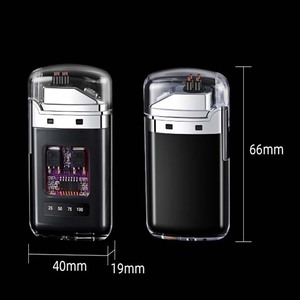 Trong suốt trường hợp ngoài trời ARC đôi nhẹ hơn Windproof USB Thuốc lá nhẹ hơn - Product Image 2