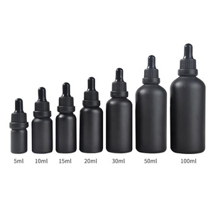 100ml à <span class=keywords><strong>l</strong></span>&amp;#39épreuve des enfants mat noir flacon compte-gouttes en verre à huile essentielle - Product Image 5