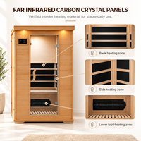 Ruang Sauna Uap Gaya Korea YEETE, Sauna Portabel untuk Rumah, Kayu Hemlock Solid, Sauna Kering dan Basah, Kabin Sauna Pribadi Mewah