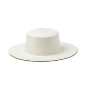 高品质大原装点草平顶帽子折叠草帽
