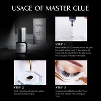 Gollee percent-botella de pegamento para pestañas, pegamento para extensiones de pestañas, resistente al aceite, 0,5 segundos