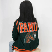 Broderie Chenille Patches Varsity Bomber Letterman College Plus Size baseball varsity Jackets