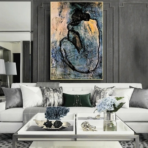 Obras de Arte Abstracto, Mujer <span class=keywords><strong>Guernica</strong></span>, Póster de Arte Lineal, Pintura al Óleo, Impresión de Pintura al Óleo para Pared, Decoración del Hogar, Patrón Decorativo - Product Image 5