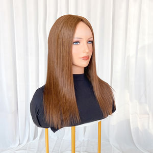 ท็อปเปอร์ผมแท้สีน้ำตาลเข้มแบบยุโรป  ท็อปเปอร์ผมแบบ Double Drawn  ฐานไหม  ท็อปเปอร์ผมแบบเย็บด้วยเครื่อง  วิกผมท็อปเปอร์สำหรับผู้หญิงที่มีปัญหาผมร่วง - Product Image 4