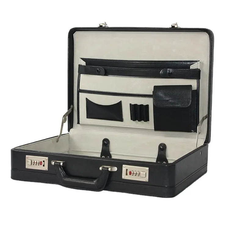 Glary Clássico briefcase adido caso de couro projeto de negócio e advogados com grest preço